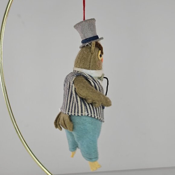 Midwest Heart Felts Christmas Ornament Owl Pocket Watch Dapper - Picture 3 of 6